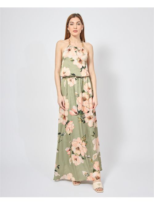 MDM Women's Long Dress Floral Pattern Sleeveless MADEMOISELLE DU MONDE | F591-MDM4011DAFNE